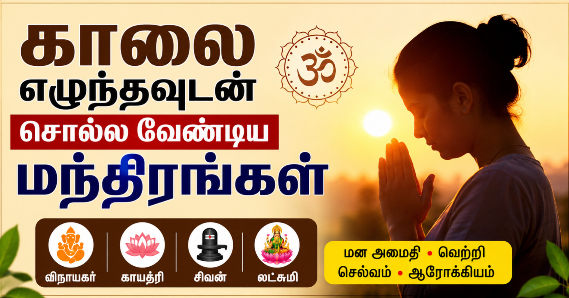 காலை எழுந்தவுடன் சொல்ல வேண்டிய மந்திரங்கள் – நாள் முழுவதும் நன்மை தரும் ஆன்மீக வழிமுறை