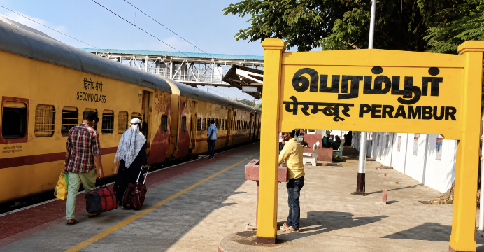 பெரம்பூரில் புதிய ரயில் முனையம்: சென்னை–அரக்கோணம் கூடுதல் தண்டவாள திட்டத்திற்கு இறுதிக்கட்ட சர்வே