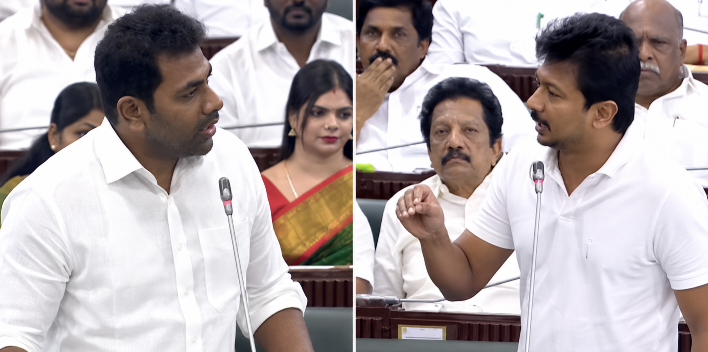 “வெளிப்படைத்தன்மையுடன் சட்டப்பேரவையை நடத்த திமுகவுக்கு தைரியம் இல்லையா?” – அமைச்சர் ஆதவ் கேள்வி; உதயநிதி பதில்